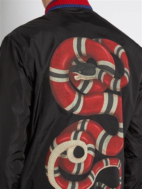 bomber gucci snake|Men's Designer Bomber Jackets .